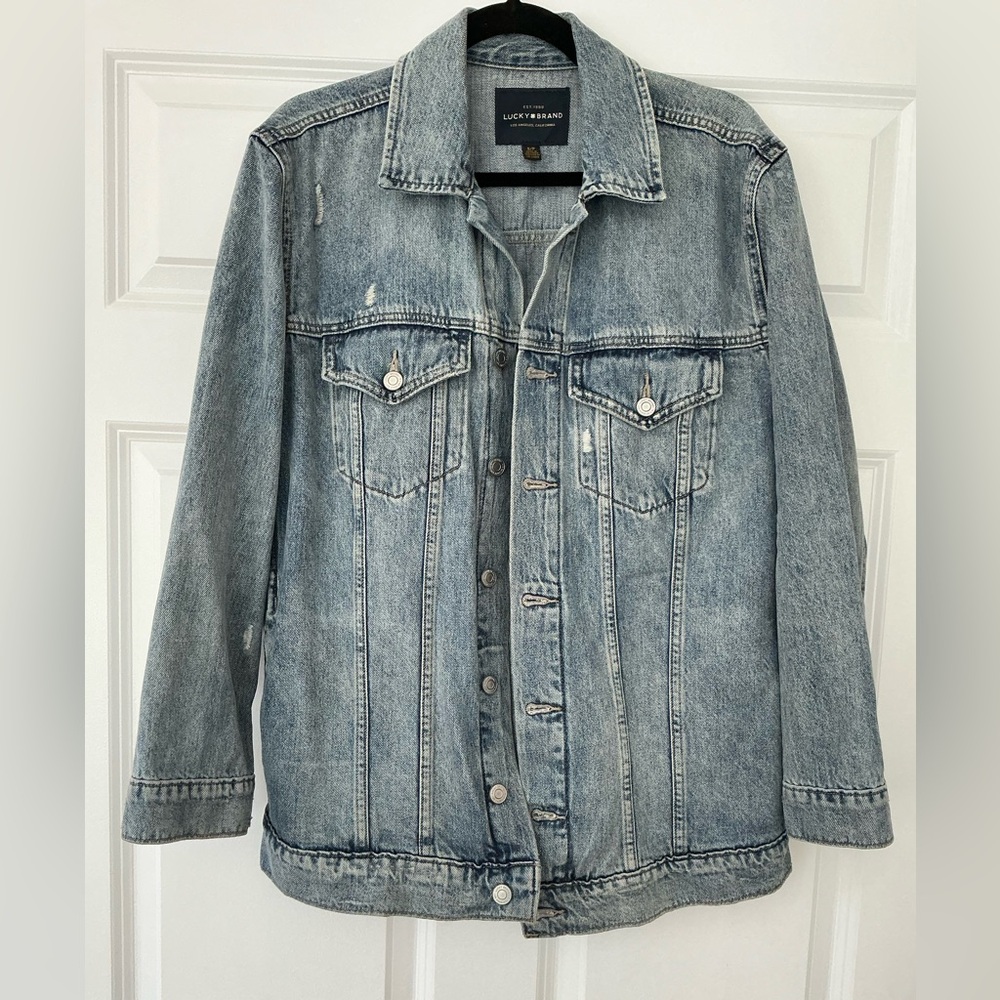 Lucky Brand Oversized Denim Jacket Unisex Size Small